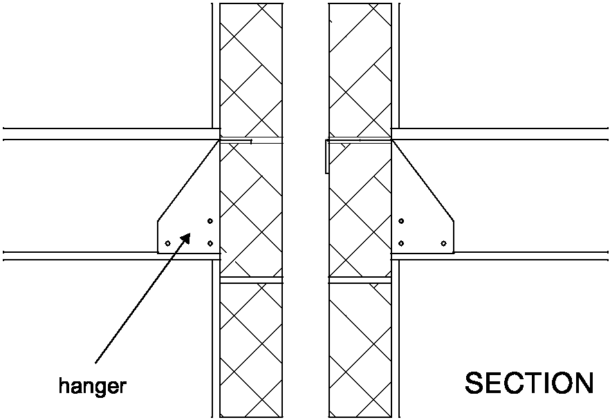 Diagram 2-23: Wall type 2  internal timber floor soundproofing