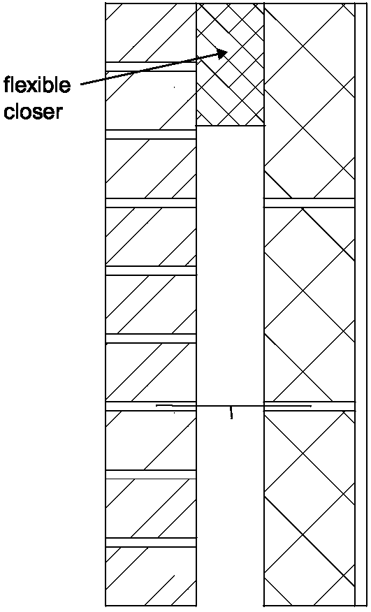 Diagram 2-26: External cavity wall at eaves level soundproofing