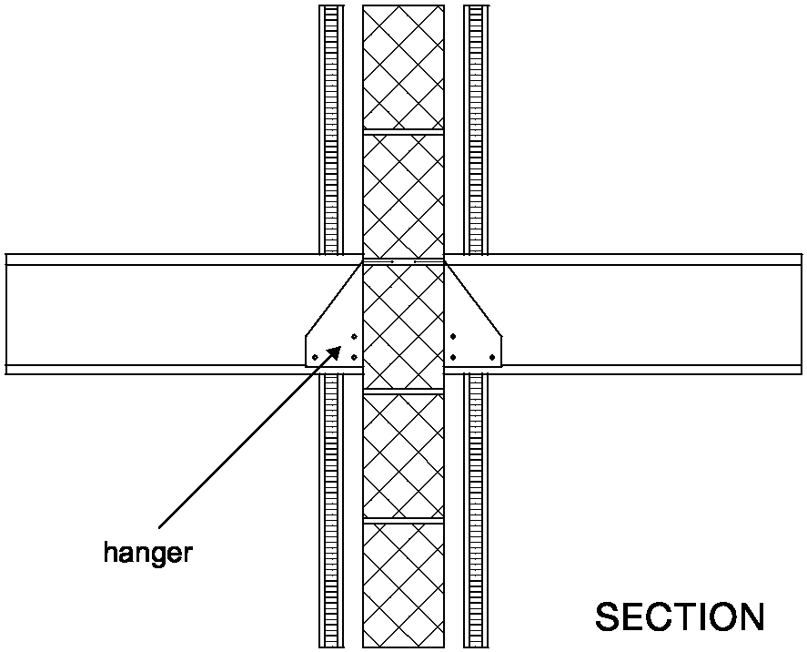 Diagram 2-33: Wall type 3  internal timber floor soundproofing